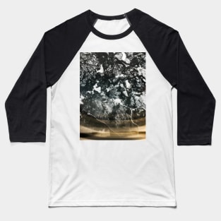 Airplane Overhead Shot of Scandinavian Winter Forest Landscape Baseball T-Shirt